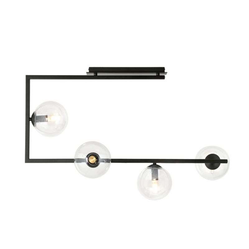 Lampa wisząca Emibig Soma 8319 czarno-przezroczysty nowoczesna 4xE14 x 10W 1 szt.