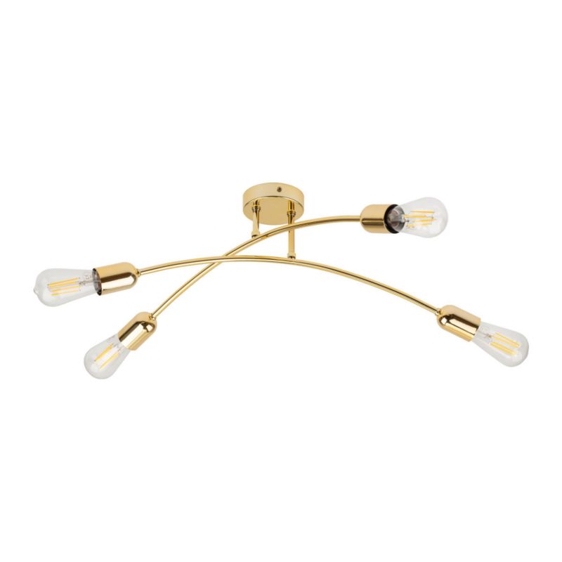 Lampa sufitowa wisząca TK-Lighting Helix złota wym: 20 x 62 x 62 cm 4xE27 x 1 szt.