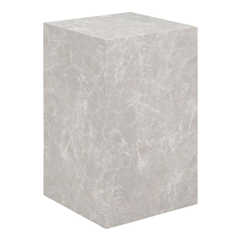 Stolik kawowy Prague kwadratowy INTESI szary marmur nowoczesny do salonu 30x30 cm 1 szt.