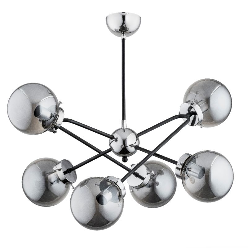 Lampa wisząca dymione kule Alfa MAXY czarna 6xE14x10W IP20 wym:50x65x65cm - 1 szt.
