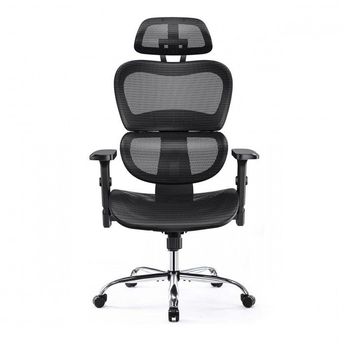 Fotel biurowy ergonomiczny Mirpol z siatkowym siedziskiem Comfy regulowany 1szt.