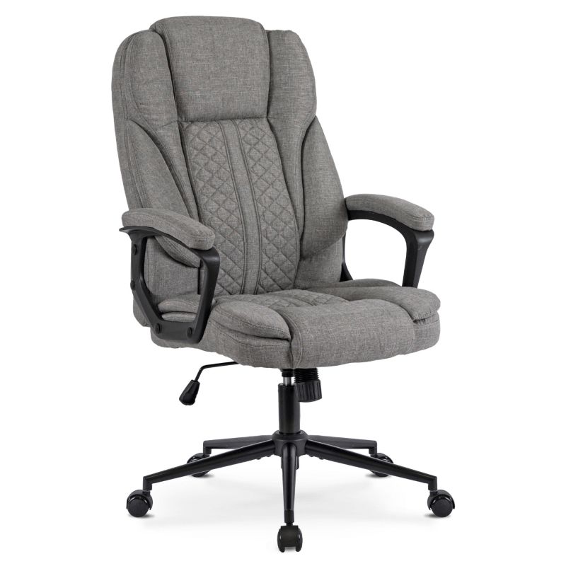 Fotel Mebel Elite Biurowy Obrotowy Krzesło Do Biurka Komputer Ergonomiczny Szary PHONIX 1 szt.
