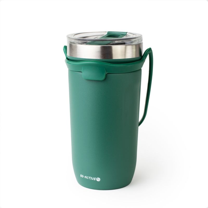 Kubek termiczny Be-active.pl termos na herbatę kawę zielony 550ml 1szt