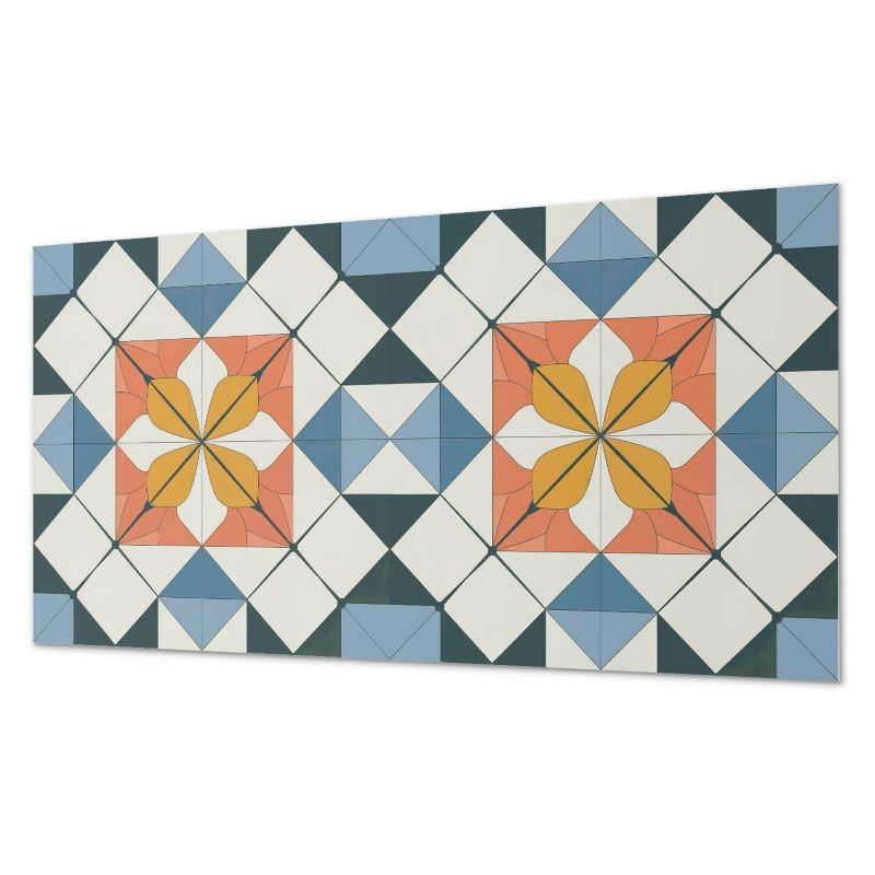 Winylowy Panel Z Grafiką ArtPrintCave 100x50 cm Geometryczny wzór kwiatowy 1 szt.