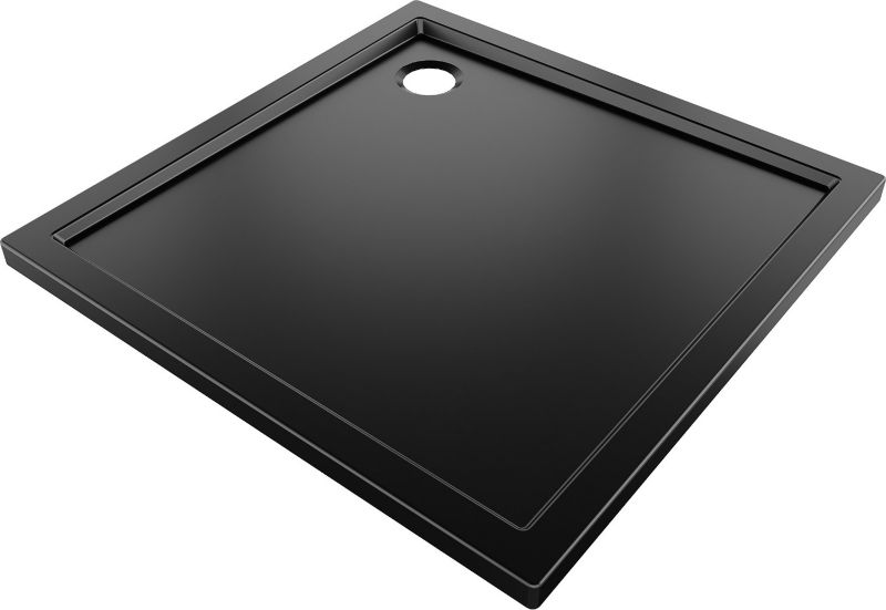 Brodzik kwadratowy Mexen Flow czarny mat 85x85 cm 1 szt.