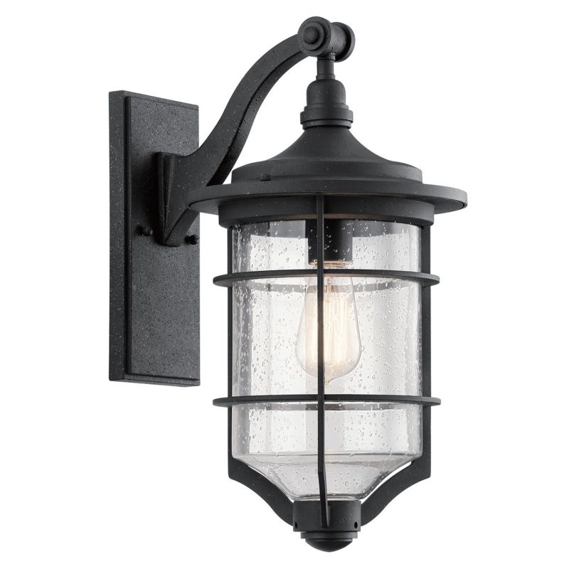 Kinkiet ścienny zewnętrzny Kichler Royal Marine postarzana czerń 1 x E27 x 60W IP44 wym: 46,2 x 24,1 x 30,4 cm - 1 szt.