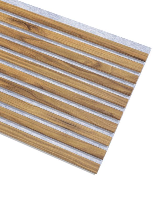 Lamele na Szarym Filcu Ścienne SunWood 275x46cm Panele Dekoracyjne Dąb Catania 1 szt.