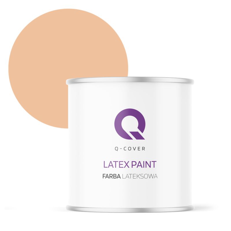 Farba Lateksowa Do Ścian i Sufitów Q-Cover Brzoskwiniowy H6158 Głęboki Mat 2L