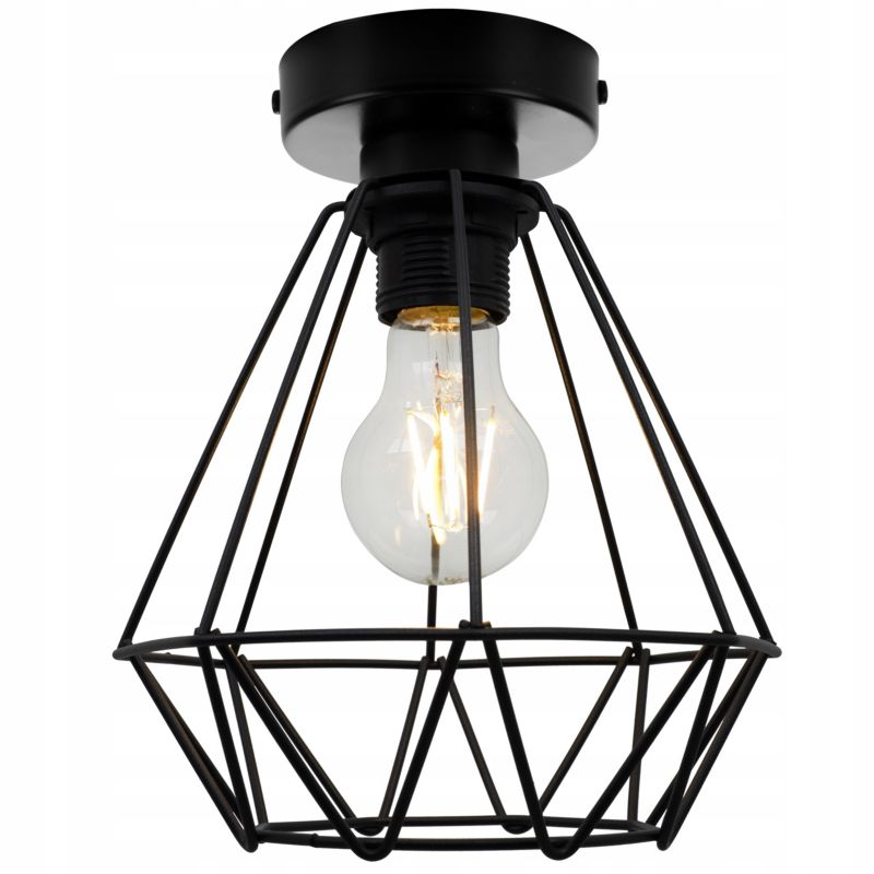 Lampa sufitowa kinkiet prosty Light Home LH Nuvola 1x E27 60W diament czarny 1szt.