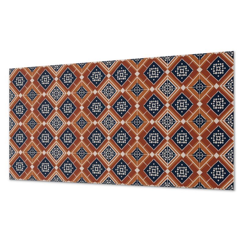 Komplet Kafelków PCV ArtPrintCave 40x20 cm Geometria w brązach i bieli 10 szt.
