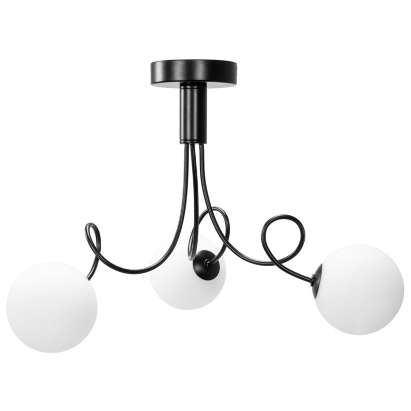 Lampa Sufitowa Wisząca Toolight App1154-3Cp Czarny Biały