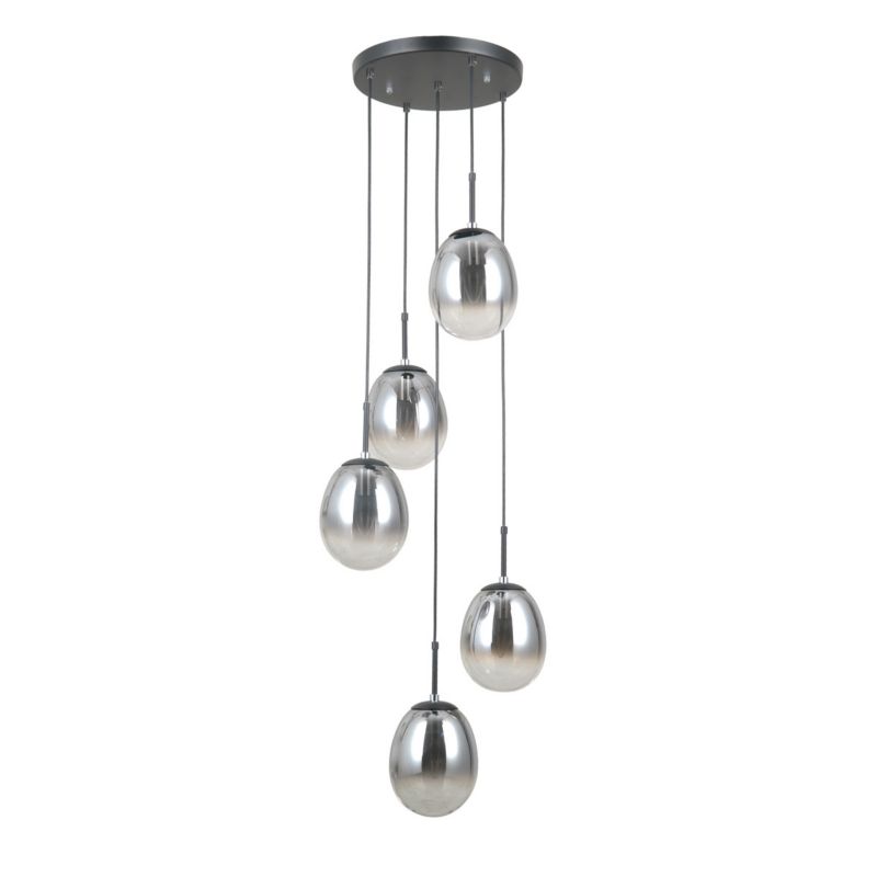 Lampa wisząca Italux MEOLO czarna matowa 5xE14x5W wym:120x42x42cm IP20 -1 szt.