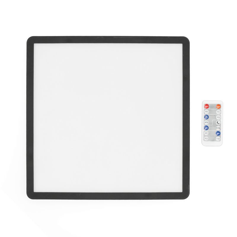 Plafon LED Kobi kwadrat 24w 3cct z czujnikiem ruchu IP54 czarny 1szt.