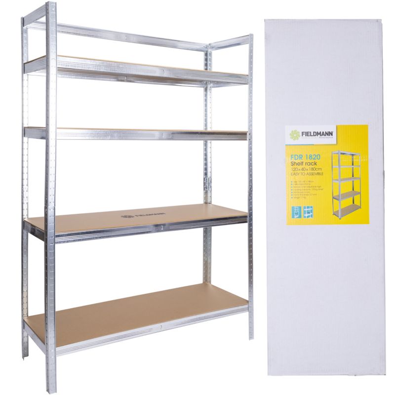 Regał Fieldmann FDR1820 Z Półkami Magazynowy Stalowy 5 Półek 875Kg 120x40x180 cm 1szt