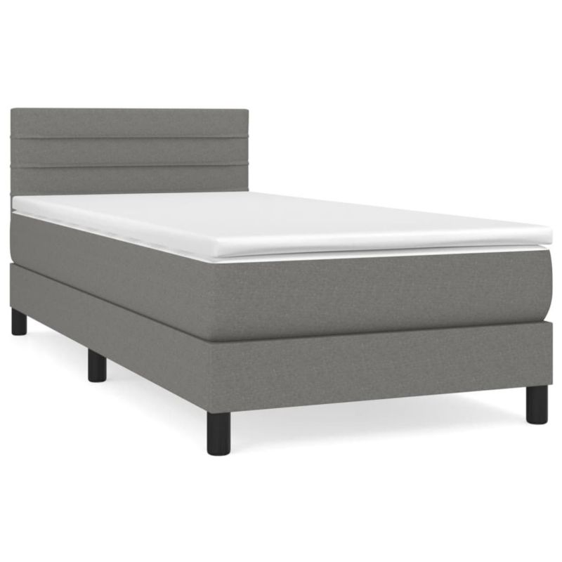 Łóżko kontynentalne WaszeMeble 90x190 cm ciemnoszara WM-3140098 1 szt.