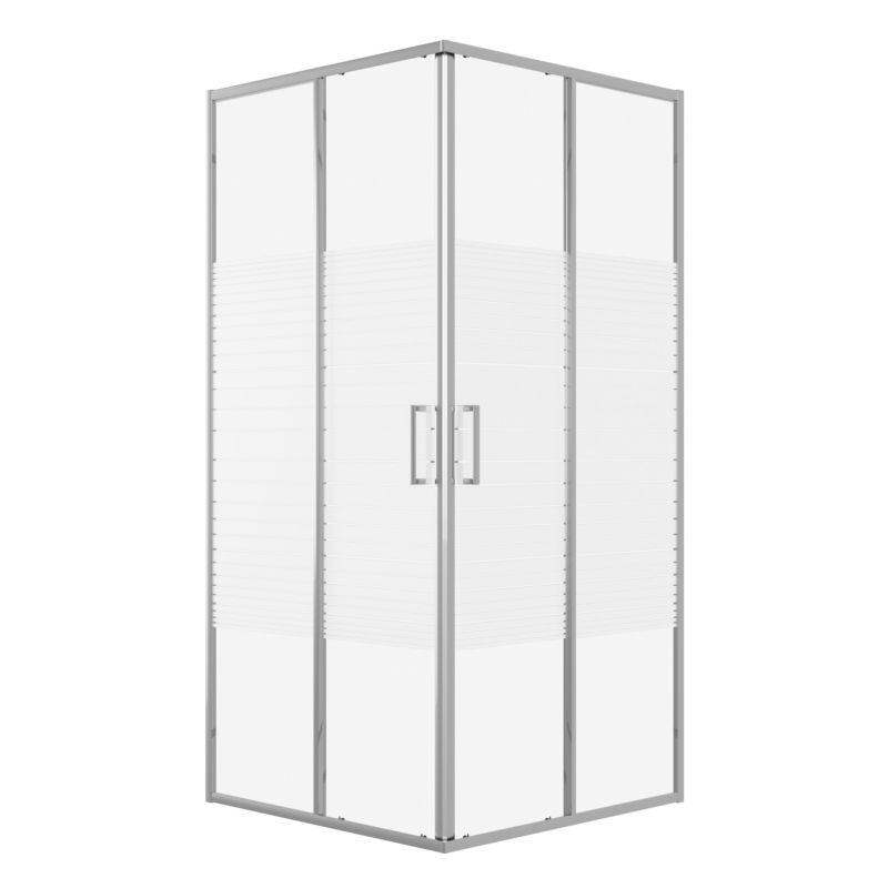 Kabina prysznicowa 90x90 kwadratowa z pasami SCABRA SEVANTE chrom 1 szt.