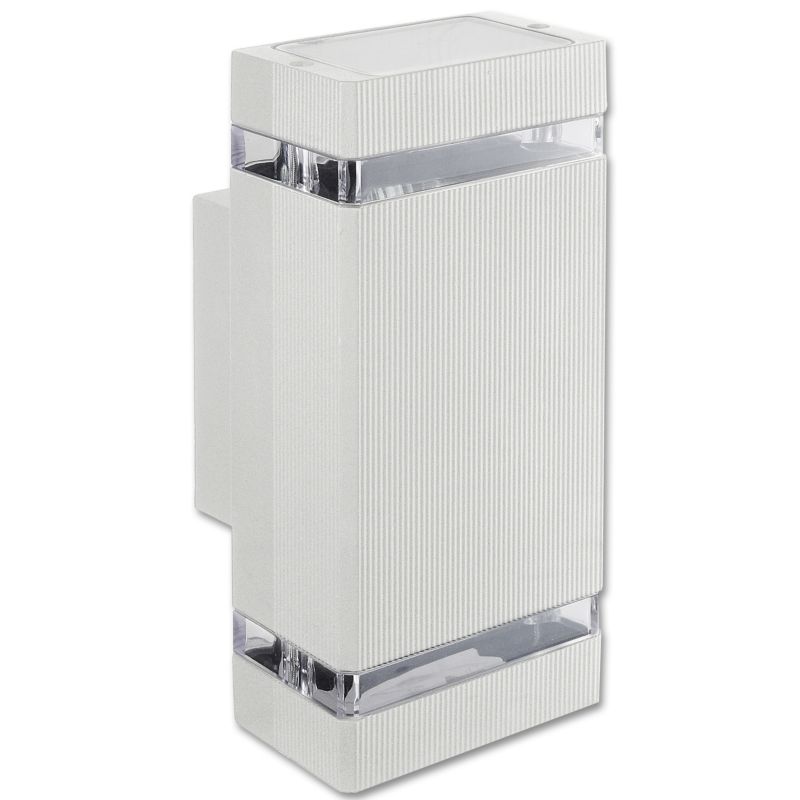 Kinkiet elewacyjny GU10 LED MasterLED Hana kwadrat IP54 lampa oprawa biała 1 szt.