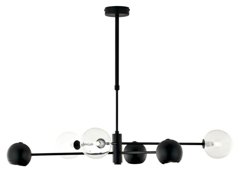 Lampa sufitowa Jupiter MOKA czarna 6xGU10x10W IP20 - 1 szt