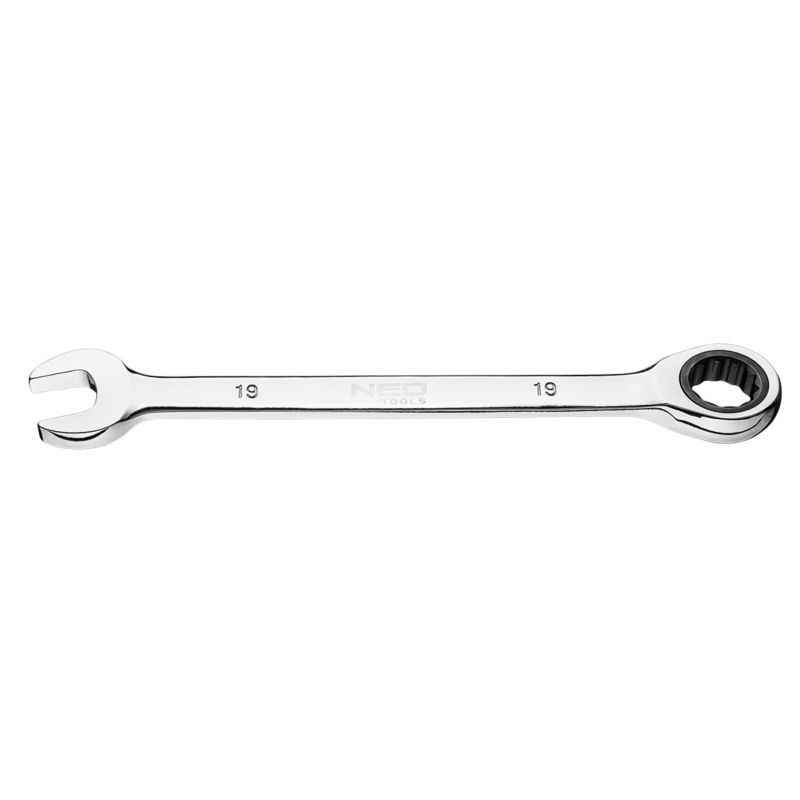 Klucz płasko-oczkowy NEO TOOLS z grzechotką, 19 mm 1 szt