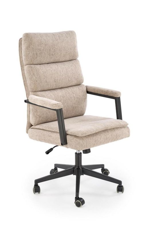 Fotel biurowy ergonomiczny Nurah INTESI beżowy nowoczesny z podłokietnikami na kółkach TILT 1 szt.