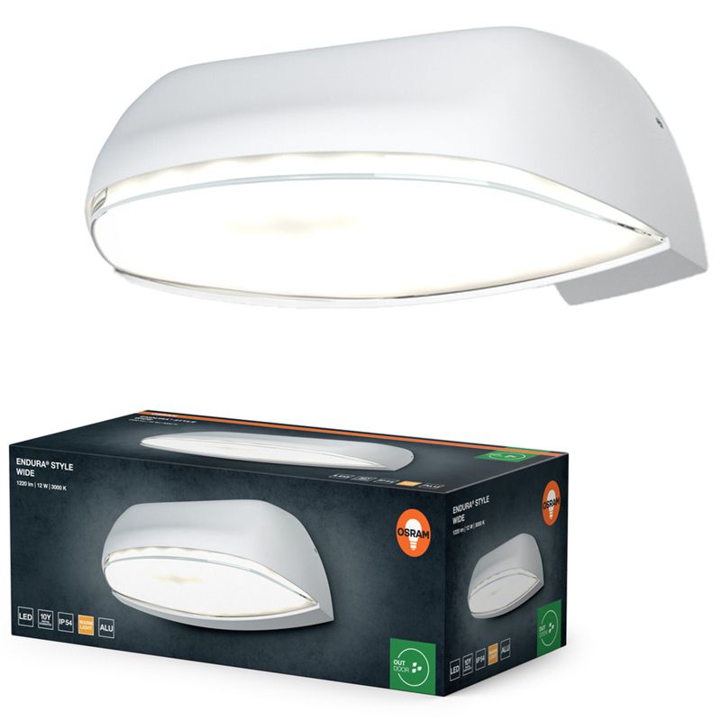 Kinkiet Ogrodowy Endura Osram Lampa Elewacyjna Zewnętrzna LED 12W 530lm 3000K Biały IP54 1 szt.