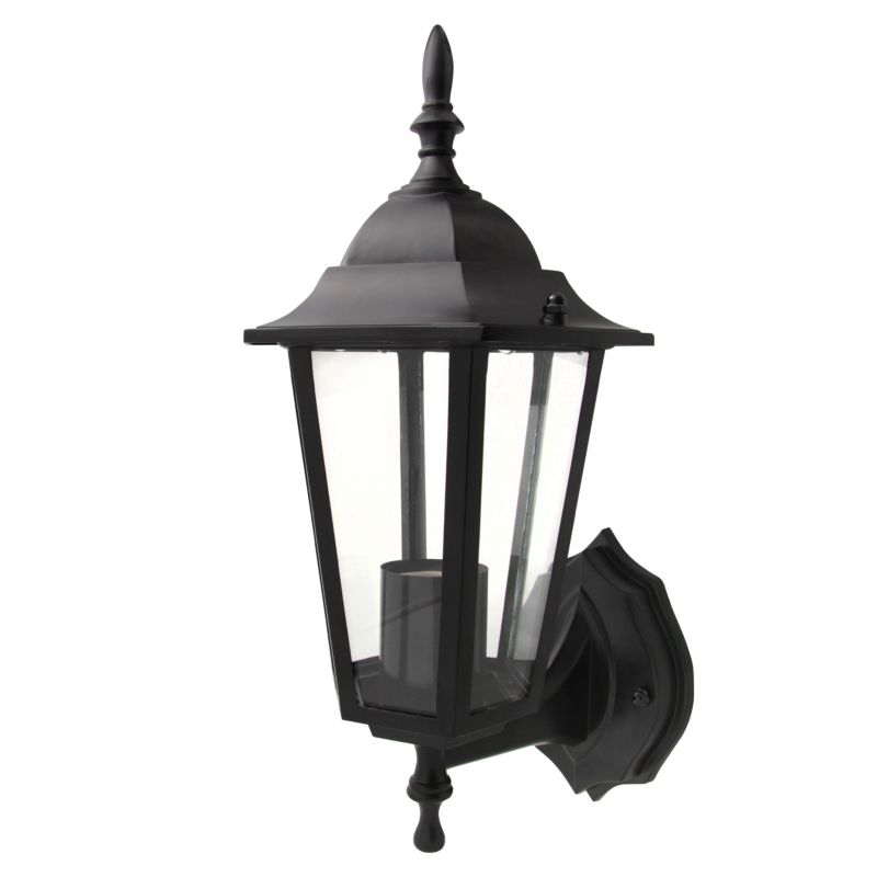 Kinkiet zewnętrzny E27 LED MasterLED Victoria IP44 naścienny góra czarny lampa ogrodowa 1 szt.