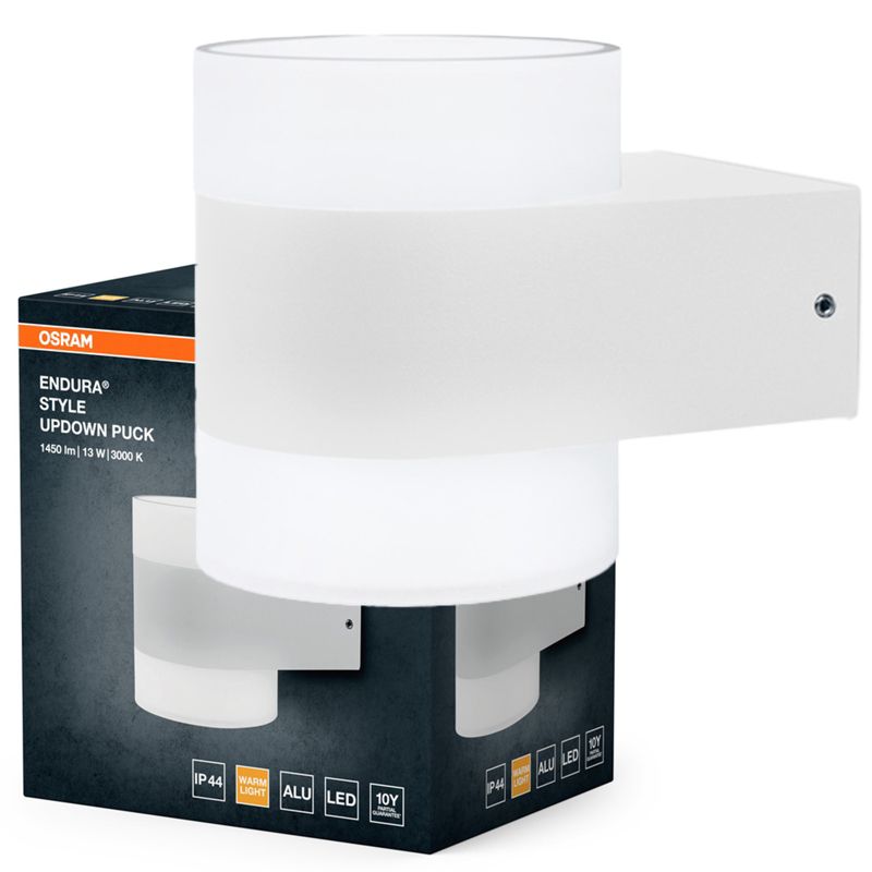Kinkiet Ogrodowy Endura Osram Lampa Elewacyjna Zewnętrzna LED 12.5W 980lm 3000K Biały IP44 1 szt.