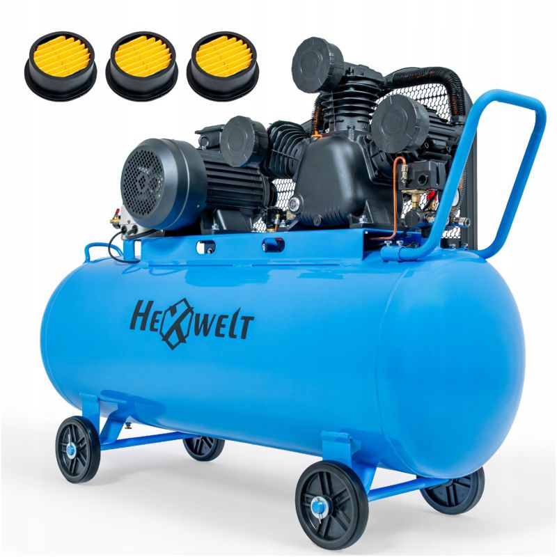 Kompresor olejowy HEXWELT 300L 7500W 8 BAR 1090 l/min 3-tłokowy sprężarka powietrza 1szt.
