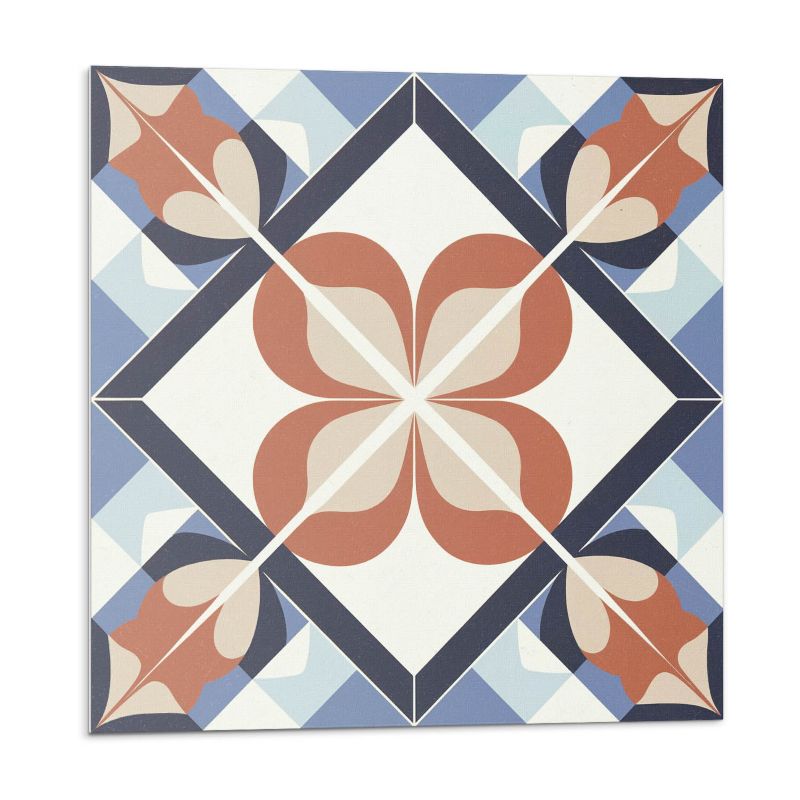 Kafelki samoprzylepne Wallfluent 50x50 cm Harmonia kwiatów w symetrycznym stylu 4 szt.