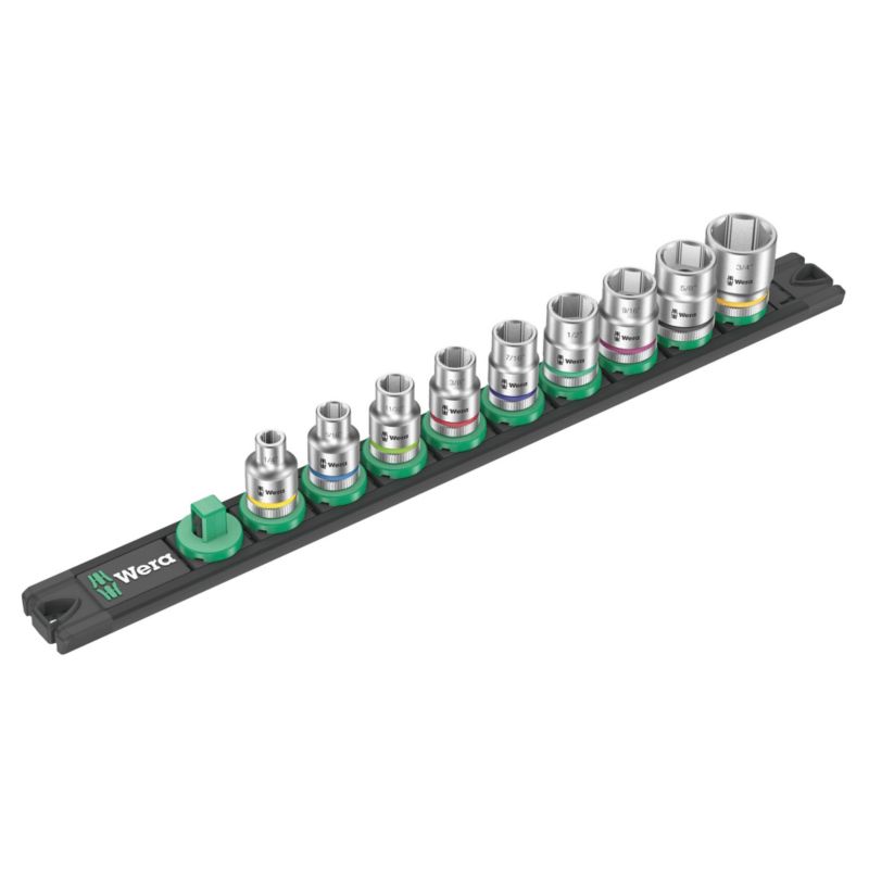 Listwa magnetyczna Wera B Imperial 1 na zestaw kluczy nasadowych Zyklop 3/8", calowych, 9 części, 05005450001, 1szt.