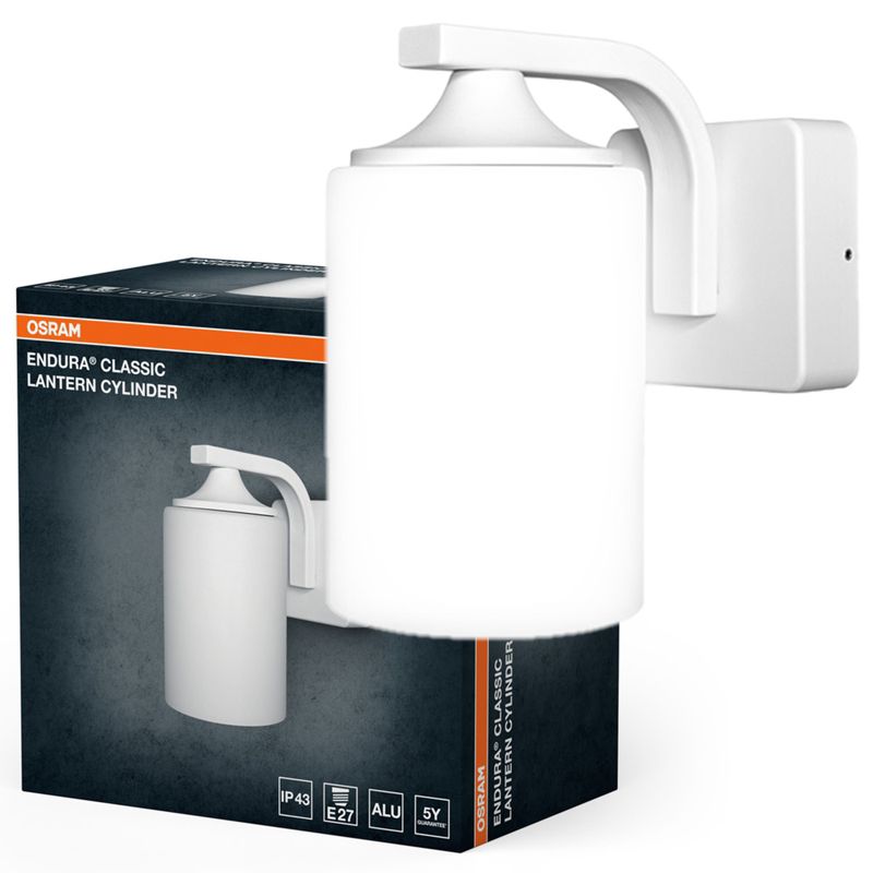 Kinkiet Ogrodowy Endura Osram Lampa Elewacyjna Zewnętrzna E27 Biały IP43 1 szt.