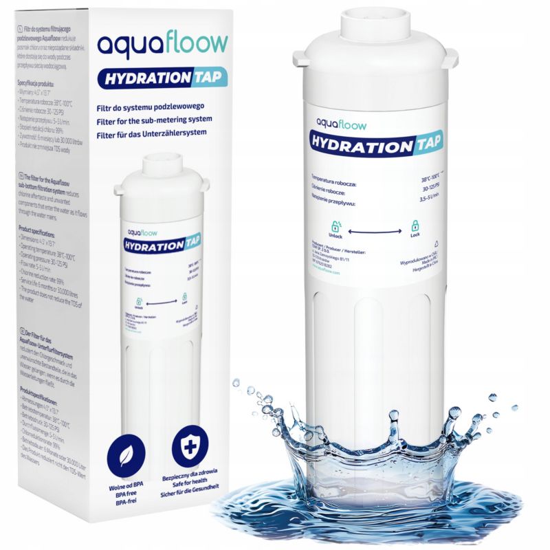 Wkład filtrujący, AquaFloow, filtr wody, pod zlew, system filtrujący, 1szt