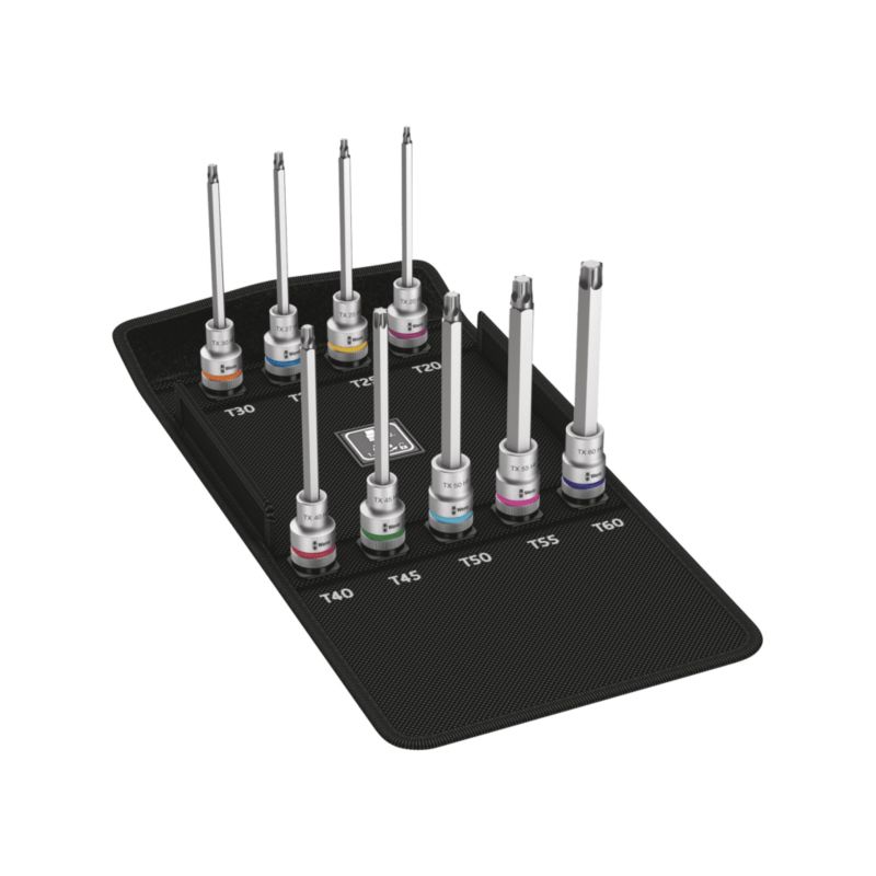 Zestaw kluczy nasadowych Wera Zyklop 1/2" TORX HF z funkcją przytrzymywania, 9 części, 05004212001, 1szt.