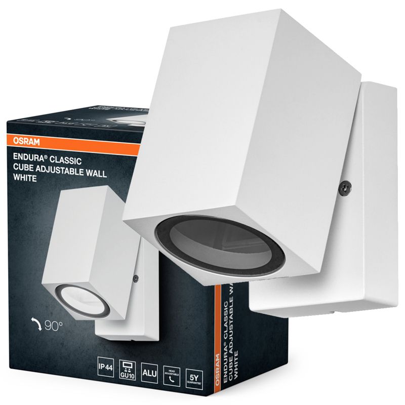 Kinkiet Ogrodowy Endura Osram Lampa Elewacyjna Zewnętrzna GU10 Biały IP44 1 szt.