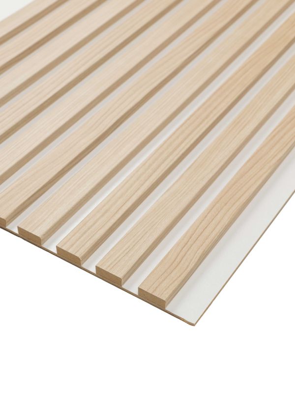 Lamele na Białym Filcu Ścienne SunWood Panele Dekoracyjne Kremowe Riva 275x46 1 szt.