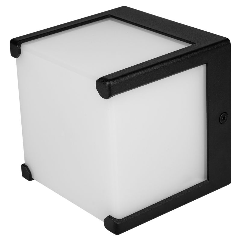 Kinkiet zewnętrzny GX53 LED MasterLED Cube 11cm IP54 lampa elewacyjna czarna 1 szt.