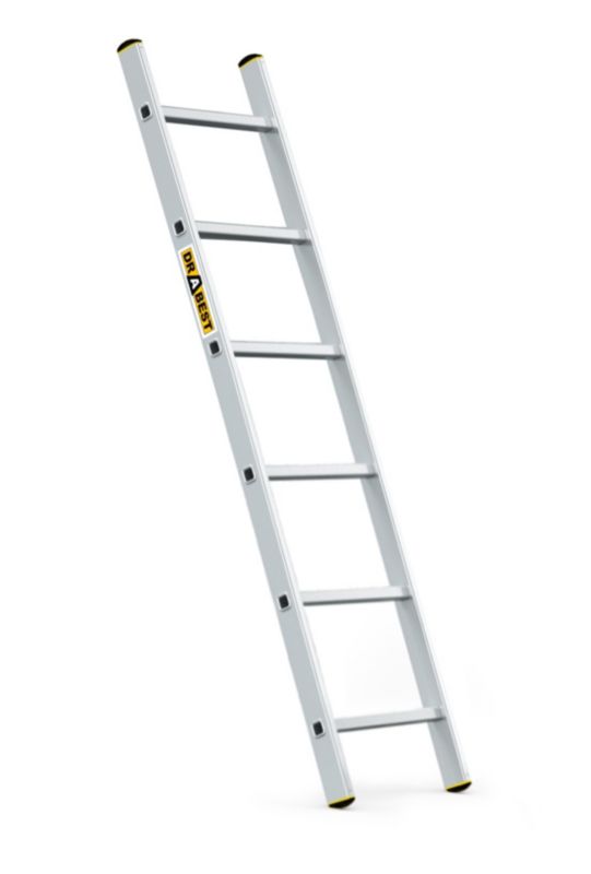 Drabina aluminiowa profesjonalna przystawna DRABEST 1x6 stopni 1szt.