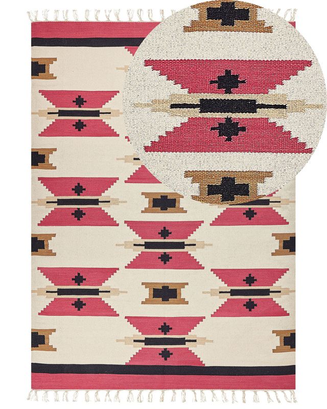 Dywan Garni Kolorowy 200 x 300 cm Bawełna Kilim 1 szt.