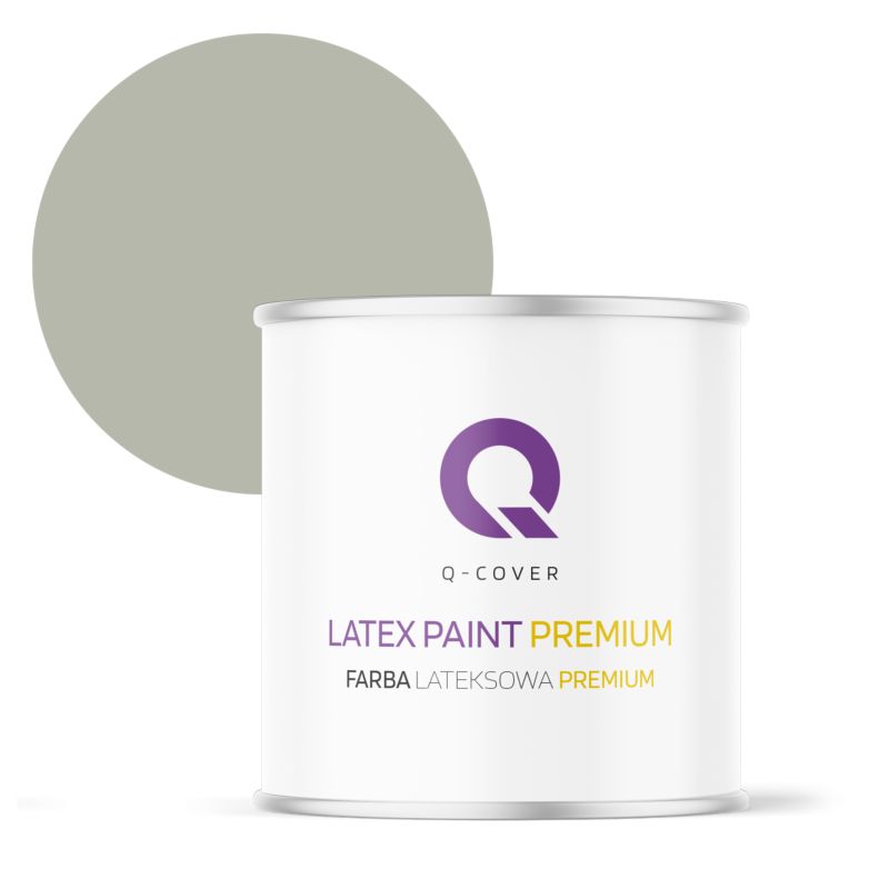 Farba Lateksowa Premium Plamoodporna do Ścian i Sufitów Q-Cover Khaki H1747 Głęboki Mat 2L