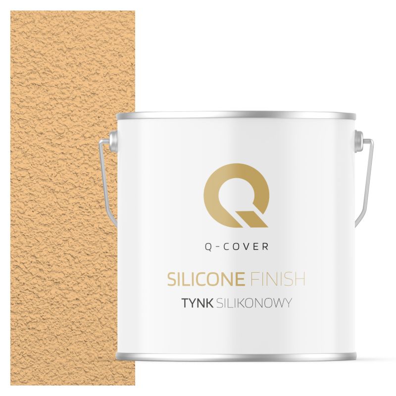 Tynk Silikonowy Elewacyjny Baranek 1.00mm Q-Cover Pomarańczowy jasny F764 7KG