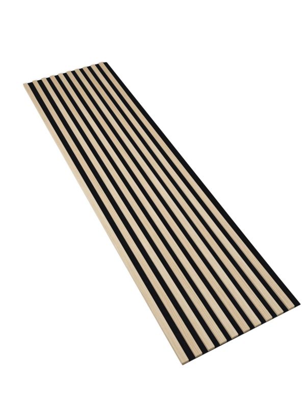 Lamele Ścienne na Filcu Czarnym SunWood 275x58cm Panele Dekoracyjne Kremowe Riva 1 szt.