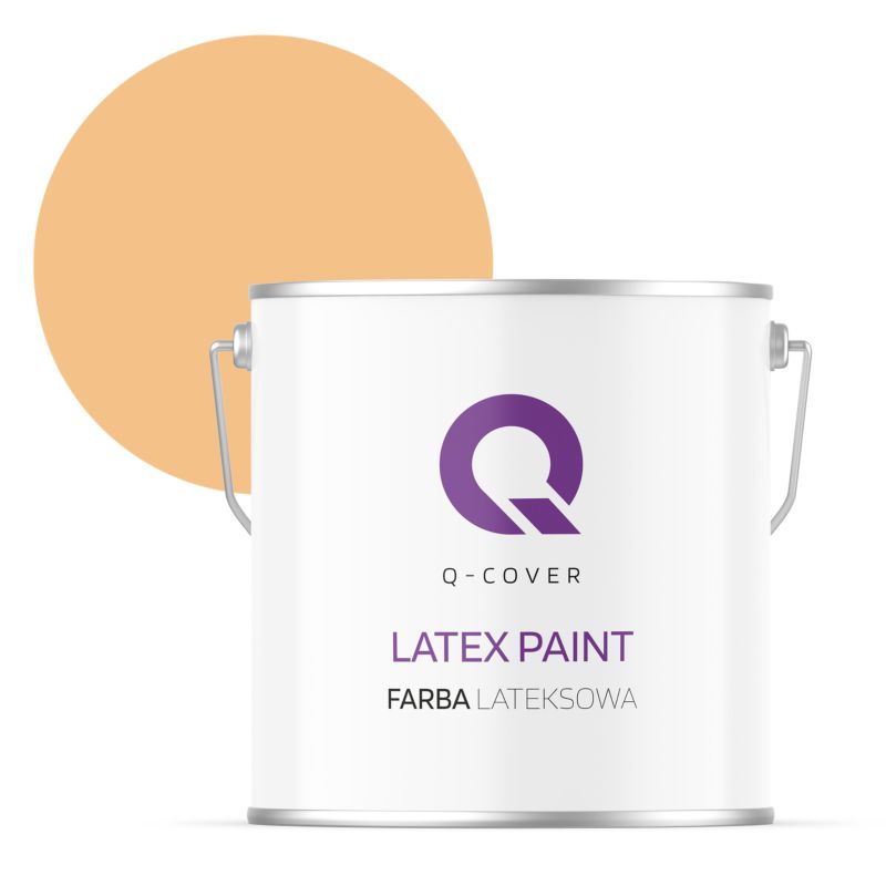 Farba Lateksowa Do Ścian i Sufitów Q-Cover Pomarańczowy jasny H5961 Głęboki Mat 5L