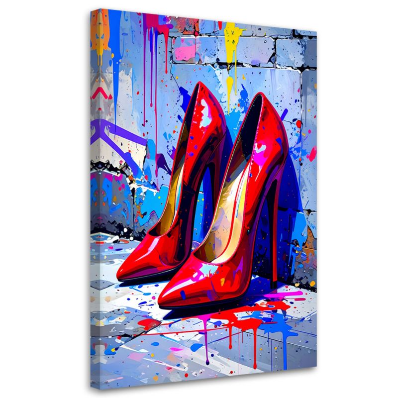 Obraz nowoczesny do sypialni Feeby Czerwone buty szpilki 80x120cm 1szt