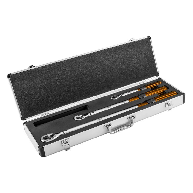 Zestaw kluczy dynamometrycznych dwukierunkowych NEO TOOLS 1/4", 3/8", 1/2" 3 szt. 1 kpl