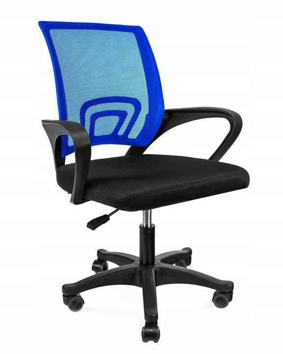 Fotel biurowy Splash INTESI fotel biurowy ergonomiczny obrotowy z siatki niebiesko-czarny do biurka 1 szt.