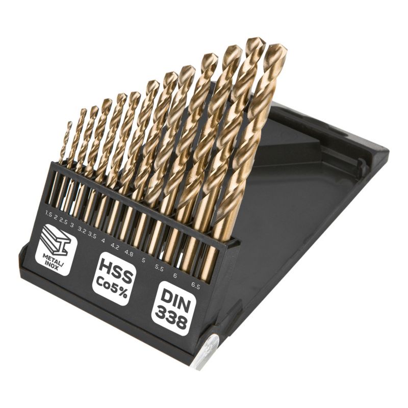Wiertła do metalu NEO TOOLS HSS-Co 1.5-6.5 mm, zestaw 13 szt. 1 kpl
