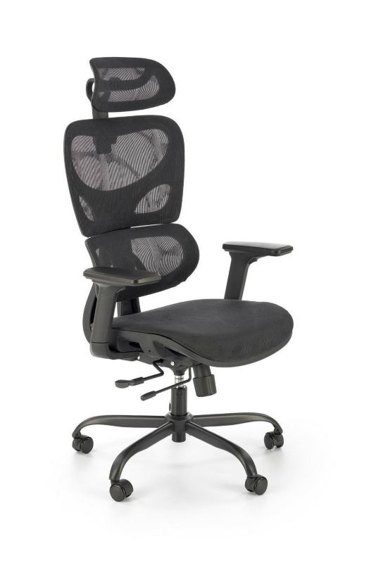 Fotel biurowy ergonomiczny Tardo INTESI czarny obrotowy z regulacją podłokietników do biura 1 szt.