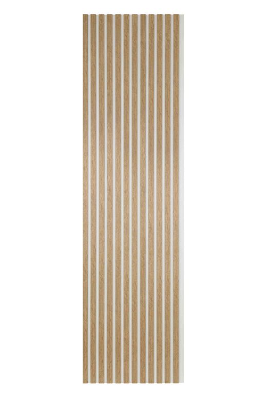 Lamele na Białej Płycie Ścienne SunWood 275x55cm Panele Dekoracyjne Dąb Cleveland 1 szt.