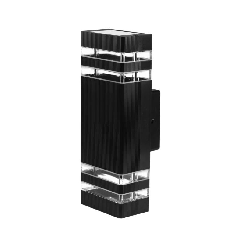 Kinkiet ścienny zewnętrzny GU10 LED MasterLED Inez 29,5cm IP65 lampa elewacyjna czarna 1 szt.