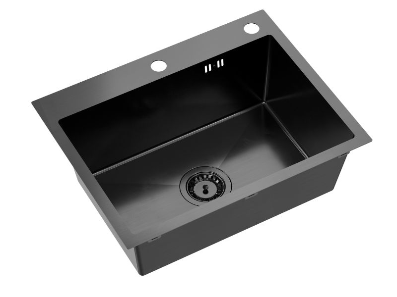 Zlew Stalowy Sink Quality 58x45 Black Metal 1 szt.